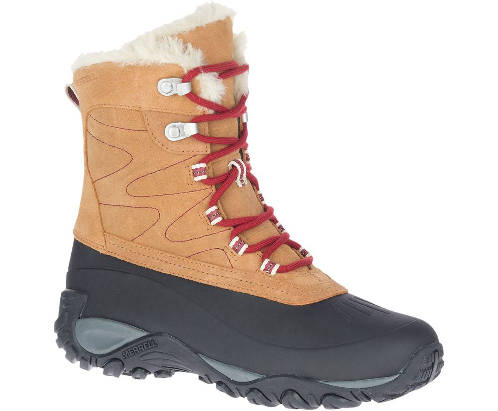 Botas Senhora - Merrell Yokota Polar Waterproof - Caqui/Pretas - LAX986137